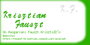 krisztian fauszt business card